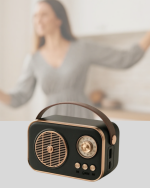 Vintage Bluetooth Radyo – TF Kart ve FM Destekli Taşınabilir Nostaljik Model - Görsel 5