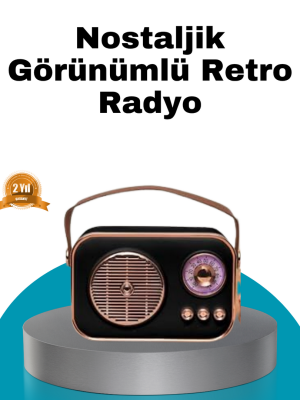 Retro Tarz Kablosuz Radyo – Bluetooth, USB ve TF Kart Girişli