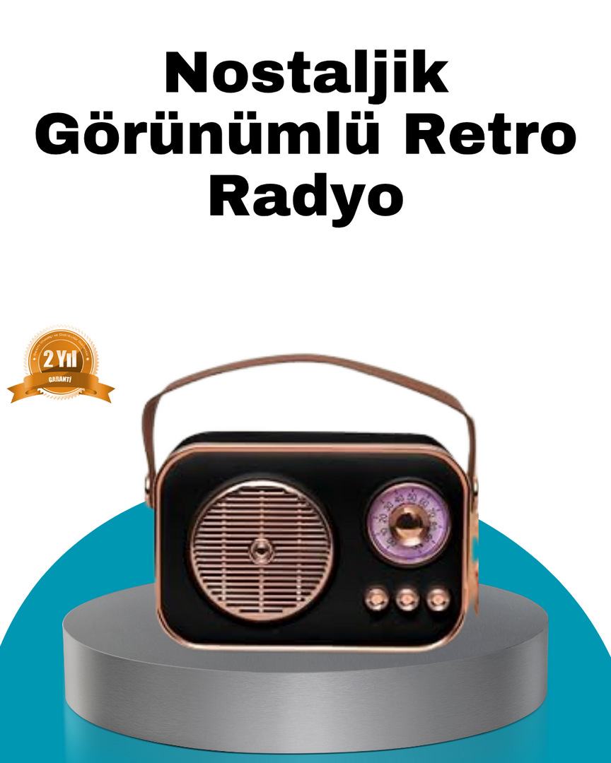 1239530_4-63.png Retro Tarz Kablosuz Radyo – Bluetooth, USB ve TF Kart Girişli - Görsel 1