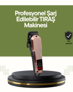 Şarjlı Saç Kesme Makinesi – 4 Kademeli Ayar, LCD Ekran ve Hızlı Şarj Desteği