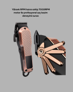 Şarjlı Saç Kesme Makinesi – 4 Kademeli Ayar, LCD Ekran ve Hızlı Şarj Desteği - Görsel 3