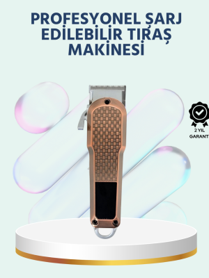 Şarjlı Saç Kesme Makinesi – Type-C Girişli, LCD Ekranlı ve Sessiz Motor