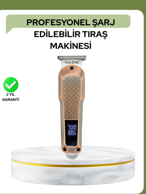 Profesyonel 7000RPM Saç Kesim Makinesi – Type-C Şarjlı, LCD Ekranlı, 4 Kademeli Ayar