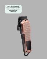Profesyonel 7000RPM Saç Kesim Makinesi – Type-C Şarjlı, LCD Ekranlı, 4 Kademeli Ayar - Görsel 2