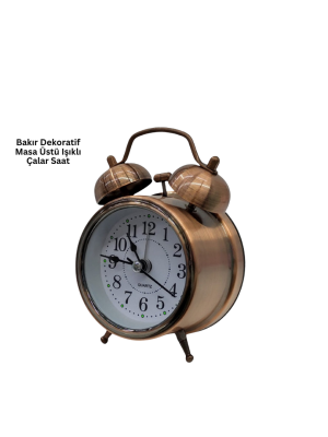 Bronz Metal Masa Saati