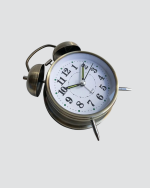 Dekoratif Bronz Renk Metal Alarmlı Masa Üstü Saat Klasik Tasarım - Görsel 3