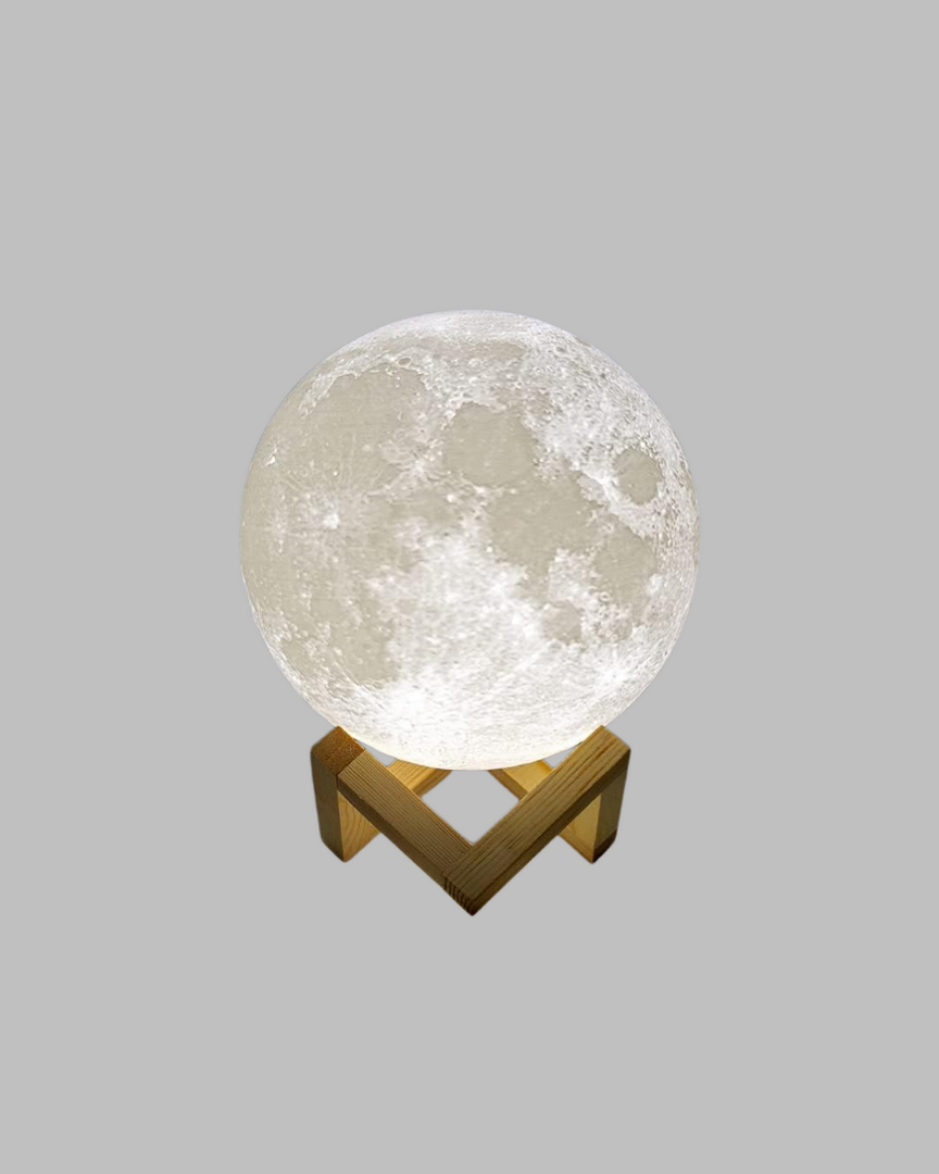 1239593_10-2.png 16 Renkli 3D Baskılı Ay Lambası Ahşap Standlı ve Uzaktan Kumandalı - Görsel 5