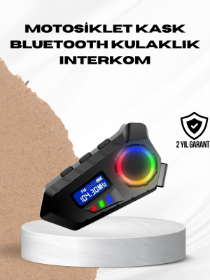 Bluetooth 5.4  İnterkom IP65 Toz ve Su Geçirmez LED Göstergeli