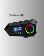 500mAh Bataryalı Bluetooth 5.4  İnterkom LED Ekranlı FM Destekli - Görsel 4