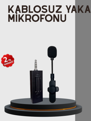 Kablosuz Profesyonel Mikrofon – 360° Ses Yakalama, 60 m Menzil, Gürültü Engelleyici