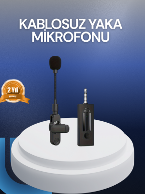 Bluetooth 5.2 Kablosuz Mikrofon – 360° Ses Algılama, Gürültü Engelleme, 4 Saat Çalışma