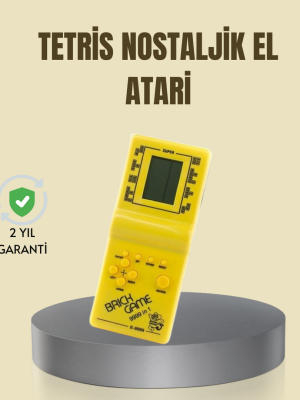 Taşınabilir Tetris Oyunu El Konsolu – Dayanıklı Plastik, Pil ile Çalışan Retro Oyun Aleti