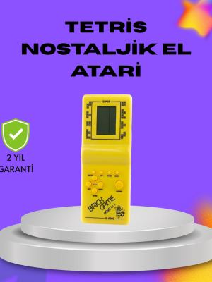 Klasik Tetris Oyunu El Konsolu – Taşınabilir Pil ile Çalışan Retro El Aterisi