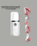 Kablosuz Şarjlı Mini Buhar Nemlendirici – Cilt ve Ortam İçin Taşınabilir Akıllı Cihaz - Görsel 3