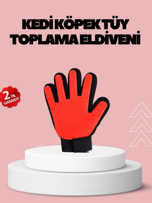 Evcil Hayvanlar İçin Tüy Dökülme Önleyici Eldiven – Masaj ve Temizlik İçin Yumuşak Silikon Uçlu