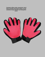 Kedi ve Köpekler İçin Tüy Toplama Eldiveni – Yumuşak Silikonlu Masaj Eldiveni - Görsel 3