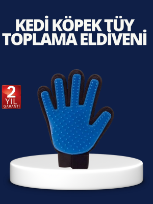 Evcil Hayvan Tüy Toplama ve Masaj Eldiveni – Köpek ve Kedi Tüy Dökülme Önleyici Bakım Eldiveni