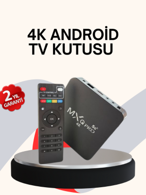4K Android TV Box – Akıllı Medya Oynatıcı, 2GB RAM, 16GB Hafıza, Wi-Fi Destekli