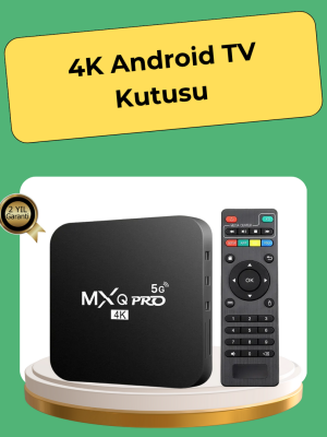 4K Ultra HD TV Box – 2GB RAM, 16GB Hafıza, Android Akıllı Medya Oynatıcı