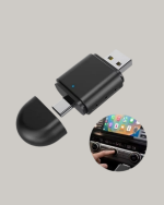 Kablosuz CarPlay Adaptörü – USB-A & Type-C Uyumlu Hızlı Bağlantı Cihazı - Görsel 2