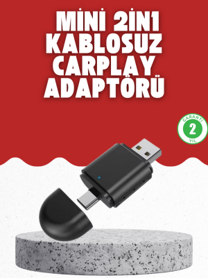 Kablosuz CarPlay Dönüştürücü – Akıllı Tak & Çalıştır Araç Adaptörü