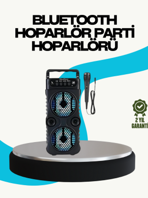 LED Işıklı Kablosuz Hoparlör – Bluetooth, FM Radyolu, Taşınabilir Şarjlı