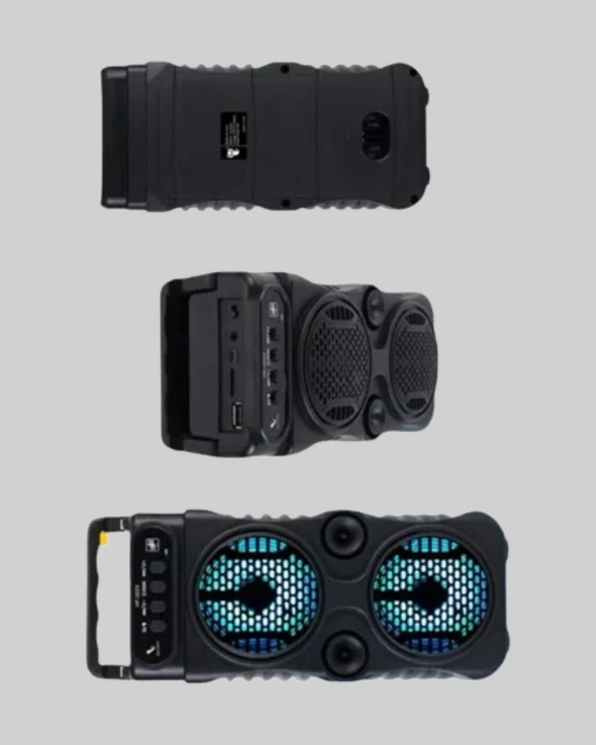 1240095_9-27.png LED Işıklı Kablosuz Hoparlör – Bluetooth, FM Radyolu, Taşınabilir Şarjlı - Görsel 5