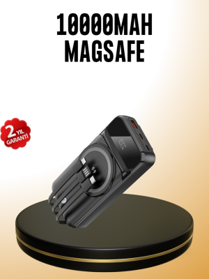 15W Kablosuz Hızlı Şarjlı 10000 mAh Powerbank – Taşınabilir, LED Göstergeli