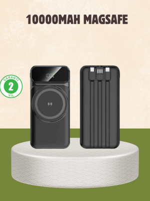 10000 mAh Kablosuz Powerbank – 15W Hızlı Şarj,  Type-C Çoklu Çıkışlı