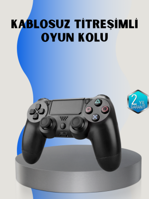 PS4 Uyumlu Kablosuz Oyun Kolu – Gerçekçi Titreşimli Geri Bildirim