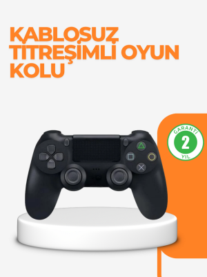 PS4 Uyumlu Kablosuz Oyun Kolu – Titreşimli, Şarjlı ve Ergonomik