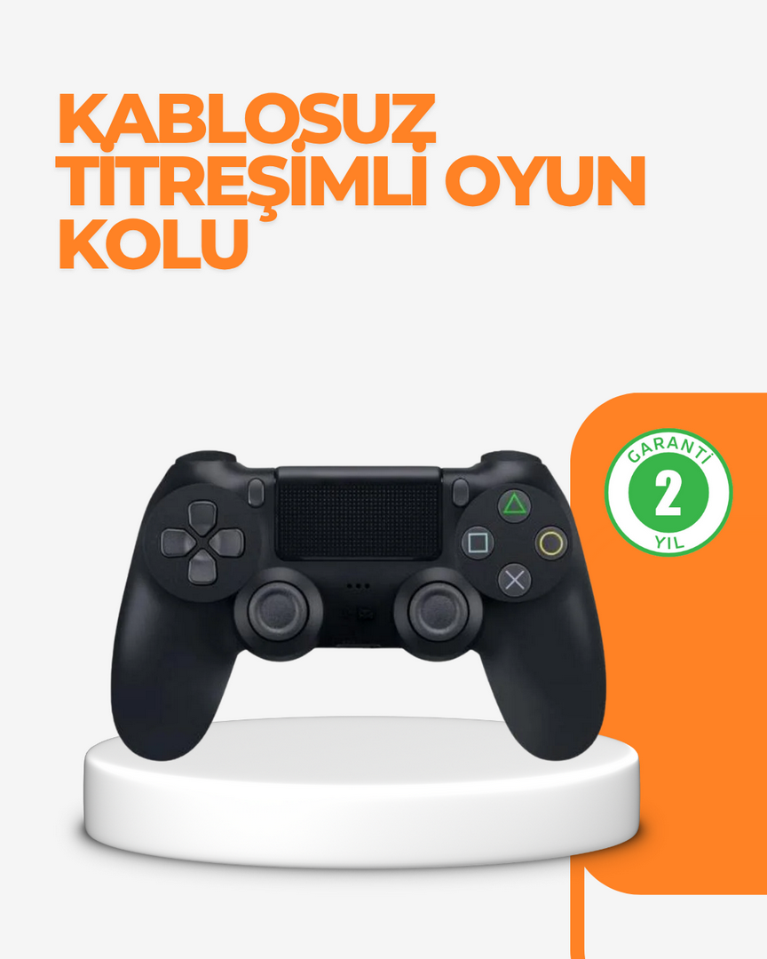 1240119_3-74.png PS4 Uyumlu Kablosuz Oyun Kolu – Titreşimli, Şarjlı ve Ergonomik - Görsel 1