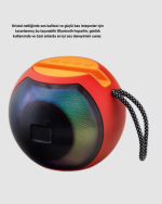 RGB Işıklı Bluetooth Hoparlör – 360° Stereo Ses ve 8 Saat Çalma Süresi - Görsel 5