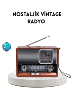 Dekoratif Vintage Radyo – Klasik Görünüm, Modern Fonksiyon ve Uzun Ömürlü Kullanım