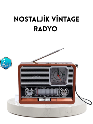 Dekoratif Vintage Radyo – Klasik Görünüm, Modern Fonksiyon ve Uzun Ömürlü Kullanım