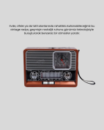 Dekoratif Vintage Radyo – Klasik Görünüm, Modern Fonksiyon ve Uzun Ömürlü Kullanım - Görsel 4