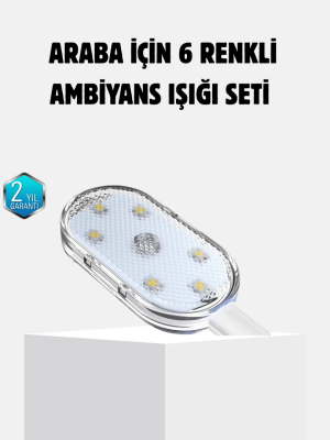 Kablosuz Manyetik Araba İçi LED Ambiyans Aydınlatma – Pratik Montajlı