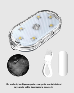 Manyetik Montajlı Araba İçi Ambiyans Işıkları – Kablosuz ve Şık Tasarım - Görsel 4