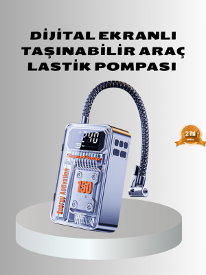 Şarjlı Kablosuz Hava Pompası – 150 PSI Basınç, LED Ekran ve 6000mAh Batarya