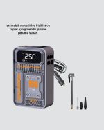 Taşınabilir Kablosuz Hava Pompası – 150 PSI Güçlü Basınç ve 6000mAh Şarjlı - Görsel 3