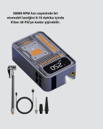 Taşınabilir Kablosuz Hava Pompası – 150 PSI Güçlü Basınç ve 6000mAh Şarjlı - Görsel 5