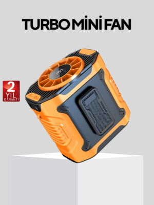 Dijital Ekranlı Turbo Mini Fan – 3 Kademeli Hız, Sessiz Çalışma ve Type-C Şarj