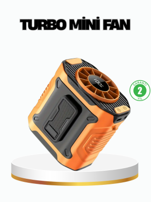 Turbo Mini Taşınabilir Fan – 100 Kademeli Dijital Hız Kontrolü ve Type-C Şarj (Kopya)