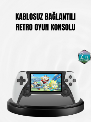 4.3 İnç Ekranlı Retro Oyun Konsolu – 64 GB Hafızalı, Şarjlı ve Multimedya Destekli