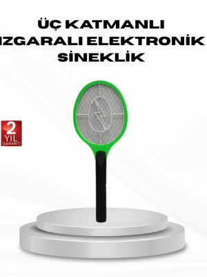 Yüksek Gerilimli Elektronik Sinek Raket – Sessiz, Kimyasız ve Güvenli Kullanım
