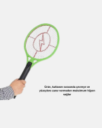 Yüksek Gerilimli Elektronik Sinek Raket – Sessiz, Kimyasız ve Güvenli Kullanım - Görsel 4