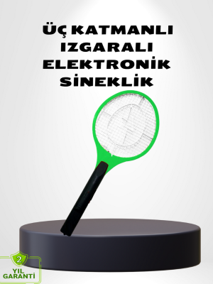 Taşınabilir Elektronik Sineklik – Üç Katmanlı Güvenli Izgara ve Kimyasız Koruma