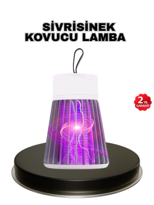 Mor Işıklı Şarjlı Böcek Öldürücü Lamba – Ev, Balkon ve Kamp Kullanımına Uygun