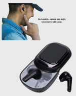 Akıllı Ekranlı Kablosuz Kulaklık – Gürültü Engelleme ve HD Ses Deneyimi - Görsel 2