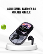 Bluetooth 5.4 Kulaklık – Gürültü Engelleme ve Akıllı Ekranlı Şarj Kutusu